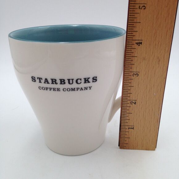 Starbucks Coffee Company Mug 13 oz White with Teal Blue Interior 2007 - Picture 7 of 7